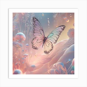 Butterfly In The Sky Art Print