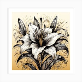 Lily flower Art Print