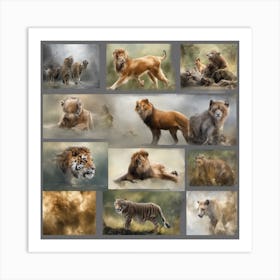 Lions Art Print