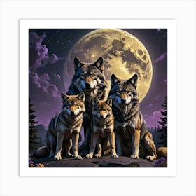 Wolf Family 2 Art Print