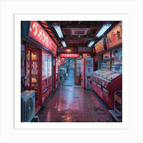 Asian Street Scene Art Print