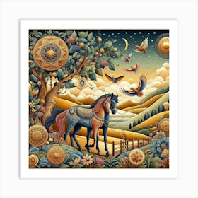 Horse In The Sky Art Print