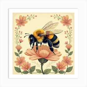 William Morris Bee Vintage Art Print (16) Art Print