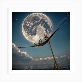 Catching The Moon Art Print