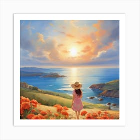 Poppies On The Hill Art Print