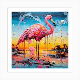 Pink Flamingo 1 Art Print