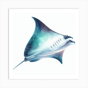 Manta ray Art Print