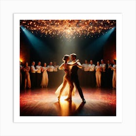 Dancers On Stage Art Print