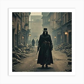 Man In A Trenchcoat Art Print