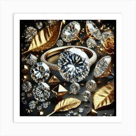 Diamonds And Gold 2 Art Print