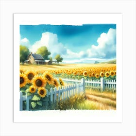 Sunflower Field Art Print