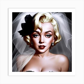 Marilyn Monroe Haunting Bridal Affair Art Print