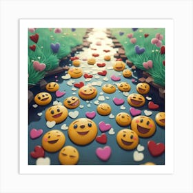 Emoji River Art Print