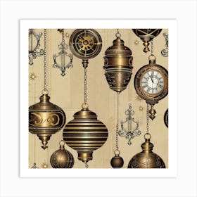 Clocks And Ornaments Art Print