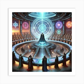 A Grand Depiction Of The Archon Council, The Top L Art Print