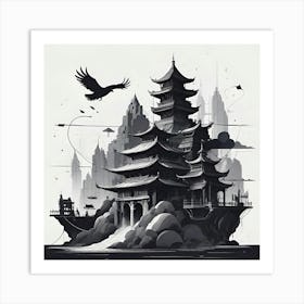 Asian Cityscape Art Print