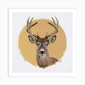 Deer Head 4 Art Print