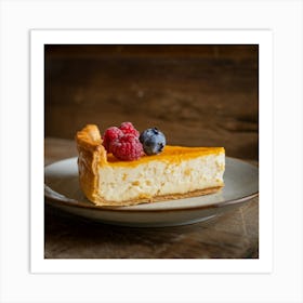 Cheesecake On A Plate 1 Art Print