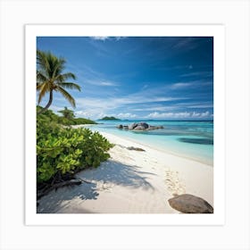 An Expansive Island Coastline Under A Tropical Climate A Barren And Serene Landscape Of Sand Dunes (1) Art Print