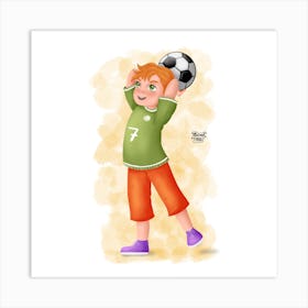 Soccer Boy Art Print