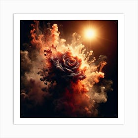 Abstract Rose 1 Art Print