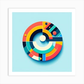 Abstract Geometric Circle Art Print