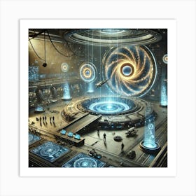 Interdimensional Nexus Hubs Scifi Art Print