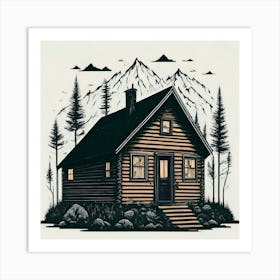 Cabin In The Woods 3 Art Print