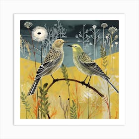 Bird In Nature Yellowhammer 1 Art Print