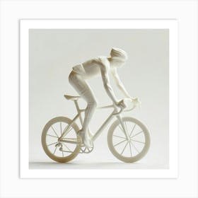 Triathlete On A Bike Art Print