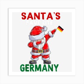 Dabbing Santa Claus My Favorite Germany Pride German Lover Art Print