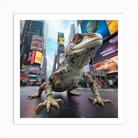 Times Square Lizard Art Print