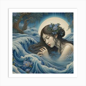 In The Water Woman Art Print