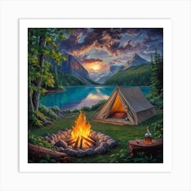 Campfire Art Print