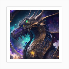 Steampunk Dragon 4 Art Print