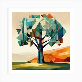 Geometric Tree Art Print