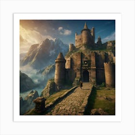 Castle In The Mountains 1 Art Print