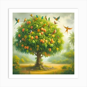 A Beautiful Mango Tree Art Print