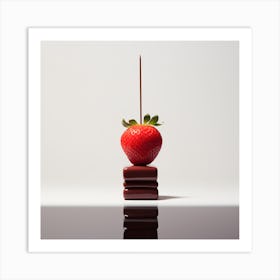 Artjuicebycsaba Chocolate Covered Strawbery Meets Japanese Zen 5 Art Print