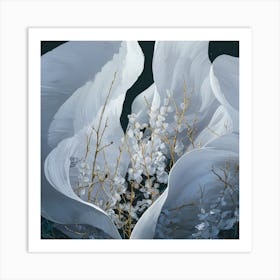 White Flowers 2 Art Print