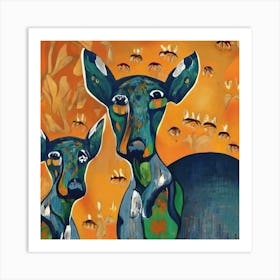 Charming Creatures: Watercolor Animals Art Print