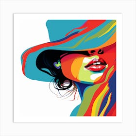 Woman In A Hat 39 Art Print