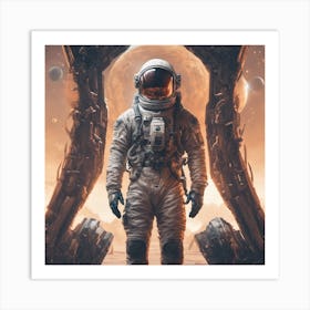 768314 Daring Astronaut, Space Suit And Helmet, Standing Xl 1024 V1 0 Art Print