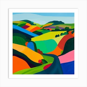 Colourful Abstract The Peak District England 1 Art Print