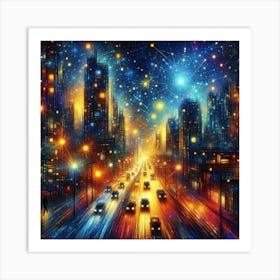 City Symphony in Starlight 2 Art Print