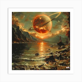 Saturn Surrealism & Realism Art Print