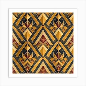 Firefly Beautiful Modern Abstract Detailed Native American Tribal Pattern And Symbols With Uniformed (6) Art Print