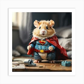 Superman Hamster 8 Art Print