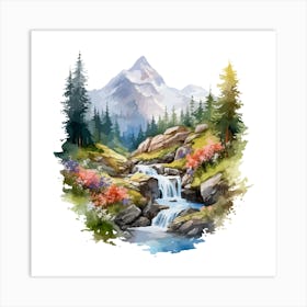 Watercolor Landscape 7 Art Print