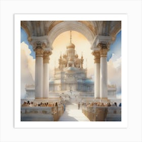 architecteur Color harmony Heaven Watercolor 3 Art Print